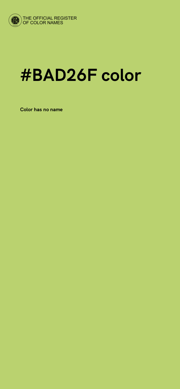 #BAD26F color image