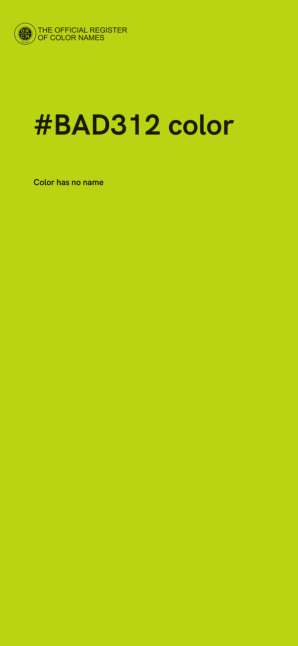 #BAD312 color image