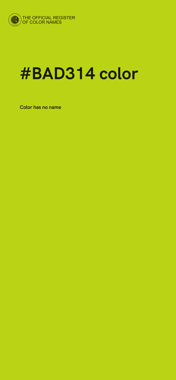 #BAD314 color image