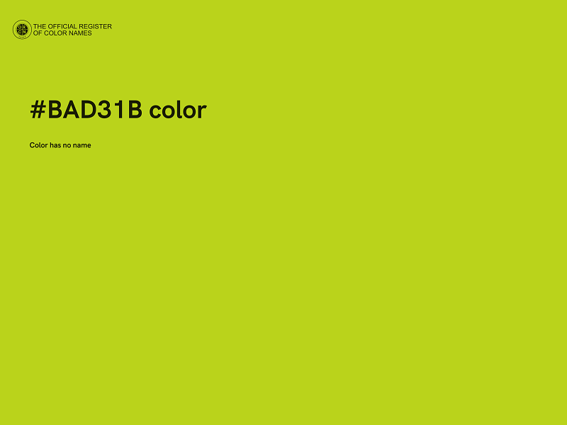 #BAD31B color image