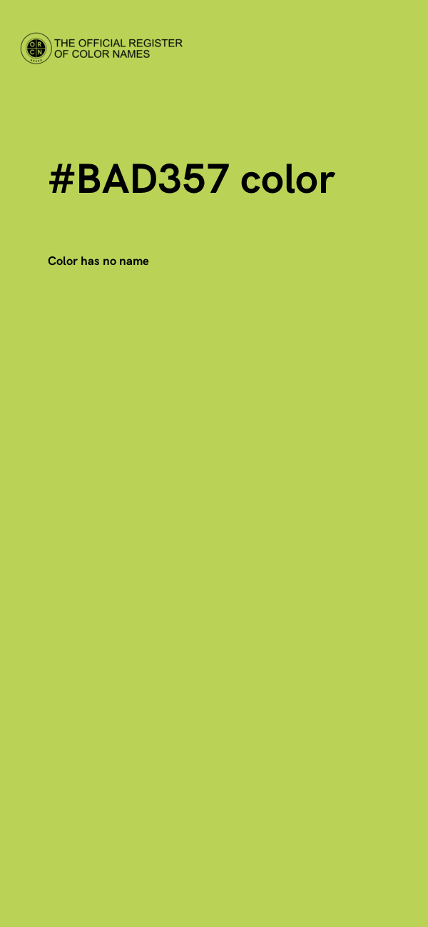#BAD357 color image