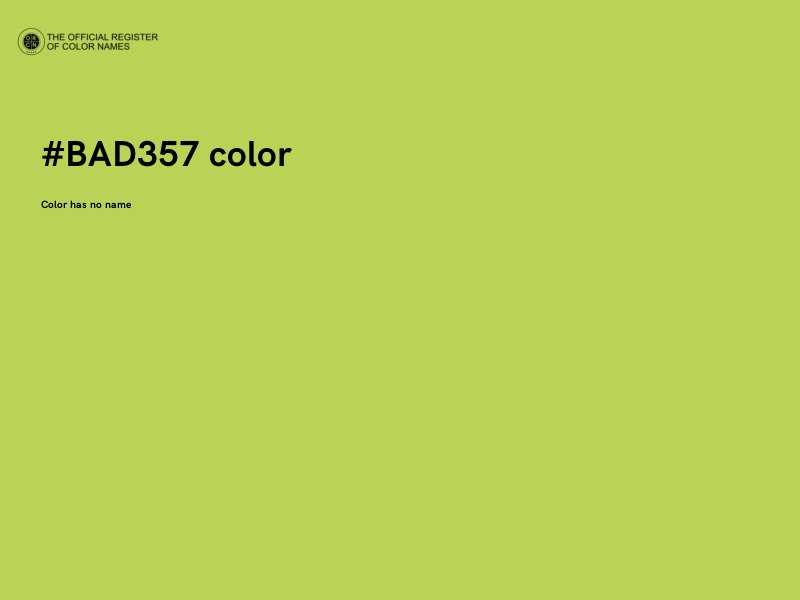 #BAD357 color image