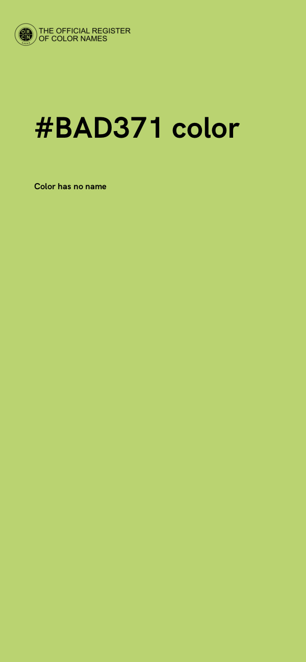 #BAD371 color image