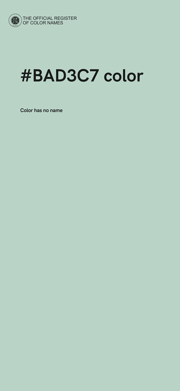 #BAD3C7 color image