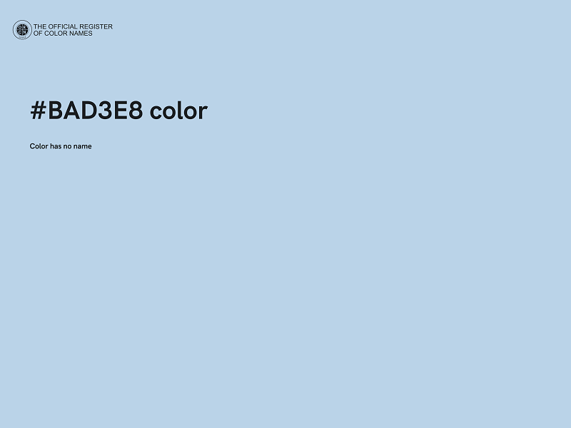 #BAD3E8 color image