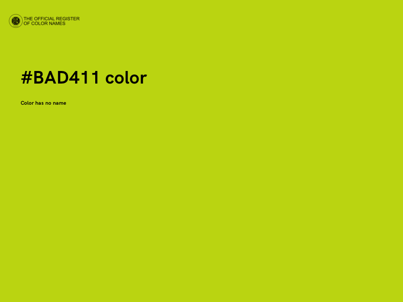 #BAD411 color image