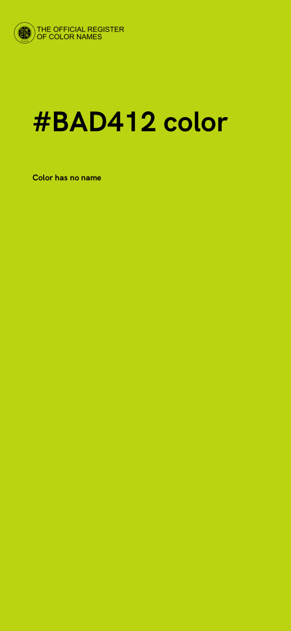 #BAD412 color image