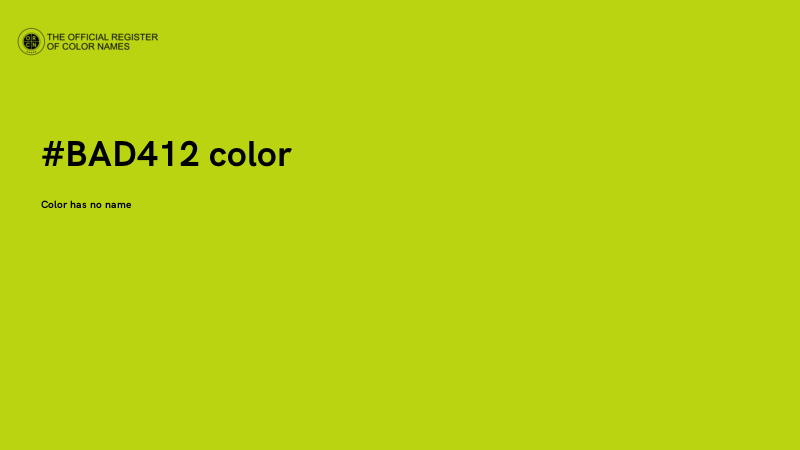 #BAD412 color image