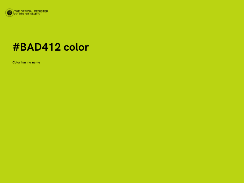 #BAD412 color image