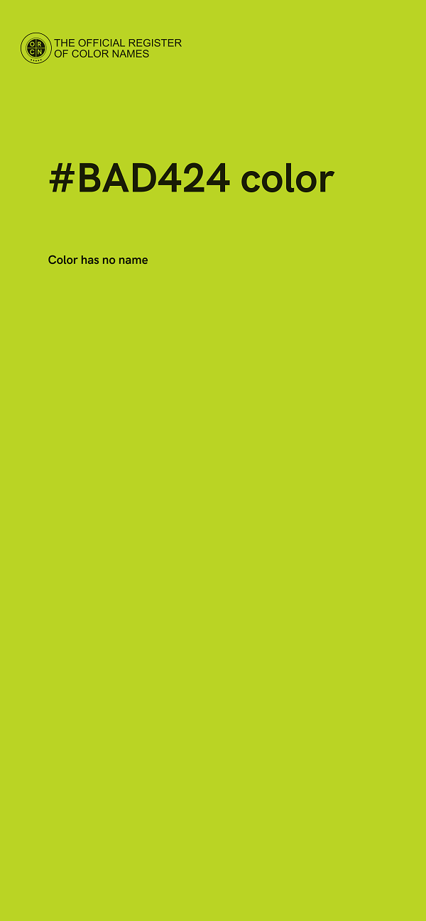 #BAD424 color image