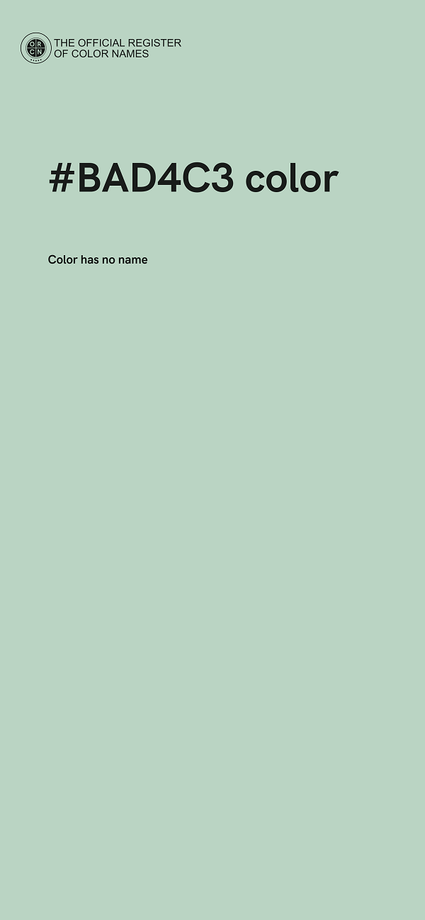 #BAD4C3 color image