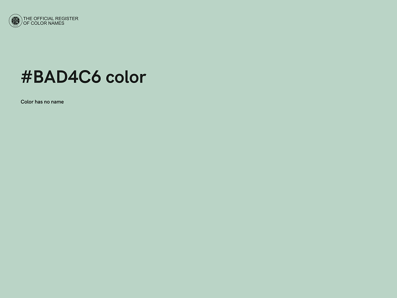 #BAD4C6 color image