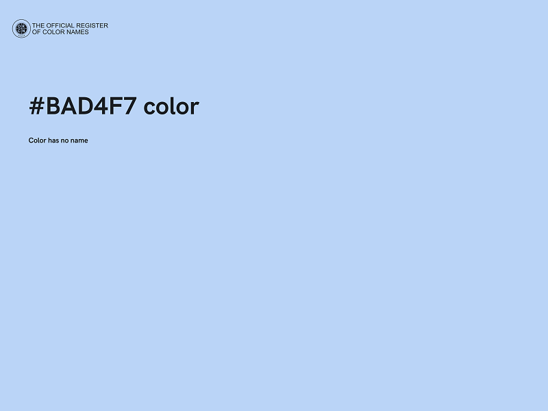 #BAD4F7 color image