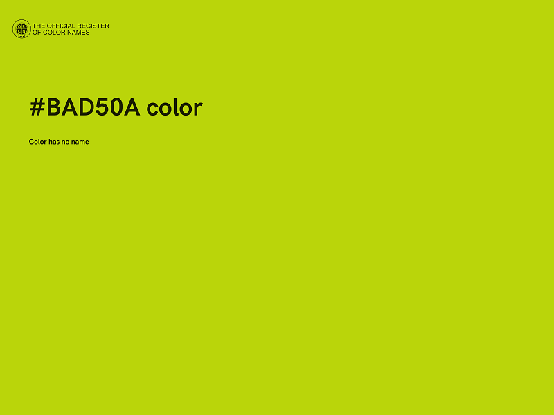 #BAD50A color image