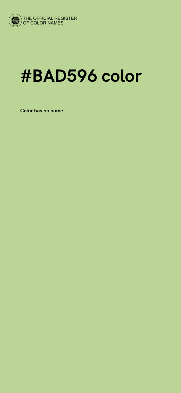 #BAD596 color image