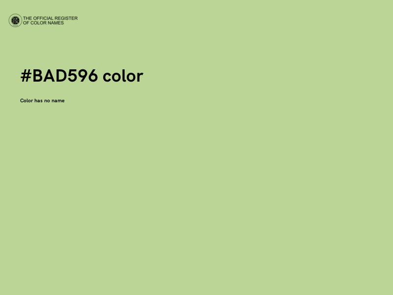#BAD596 color image
