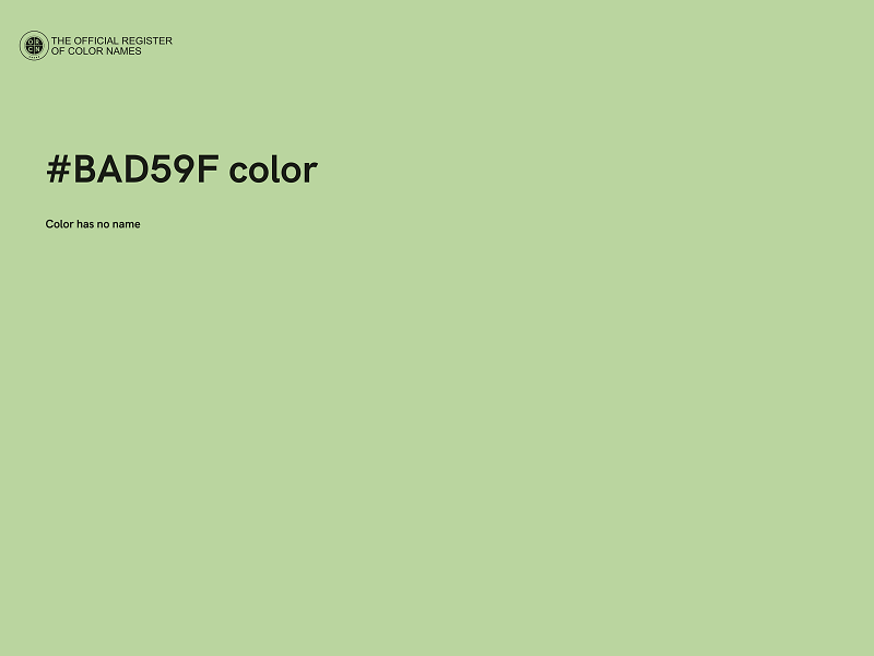#BAD59F color image