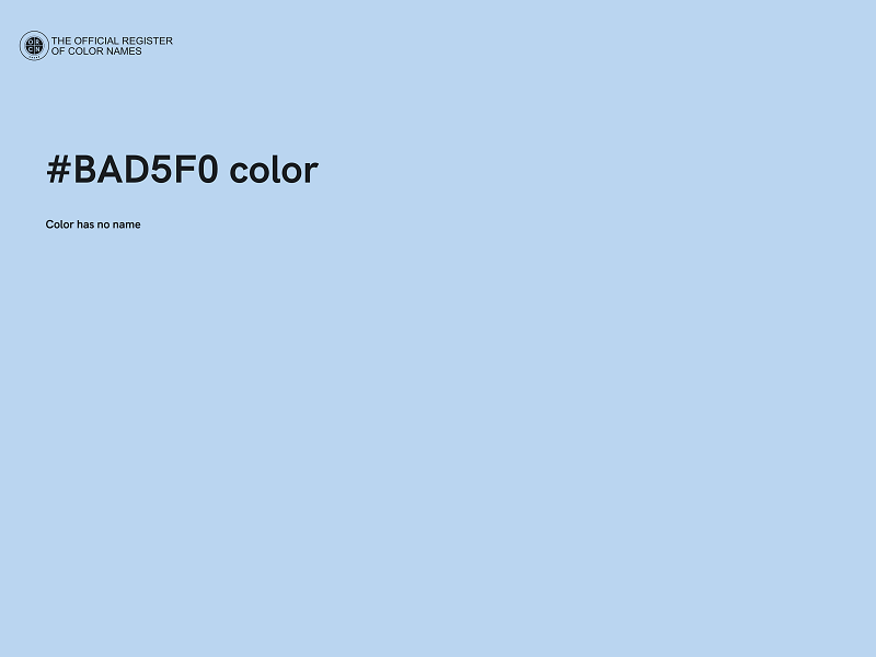 #BAD5F0 color image