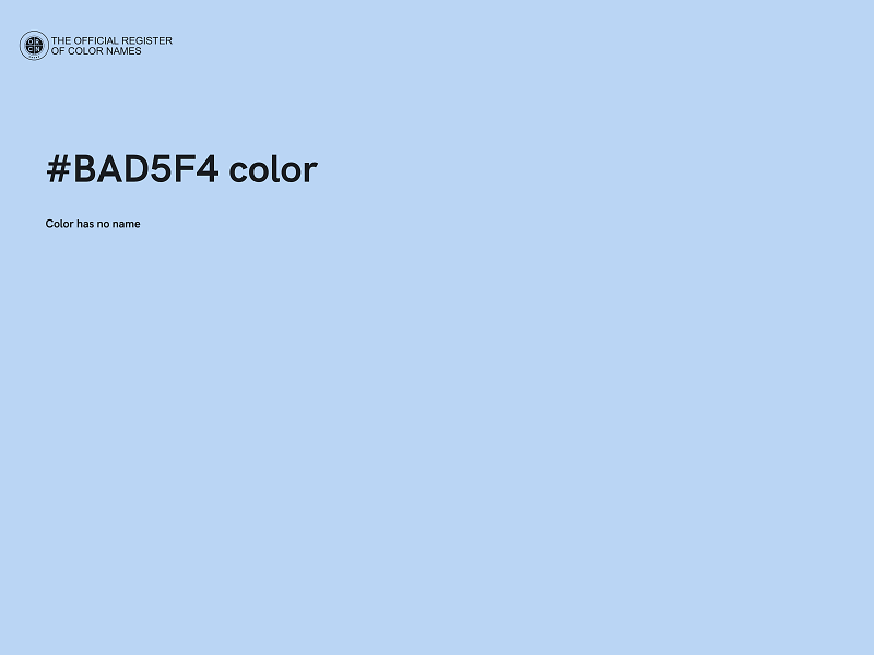 #BAD5F4 color image