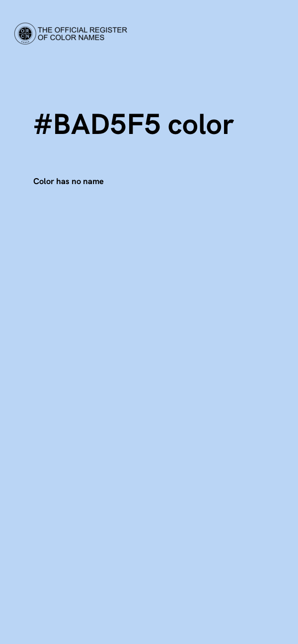 #BAD5F5 color image