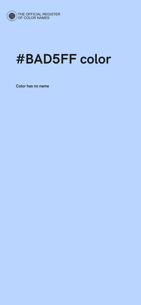 #BAD5FF color image