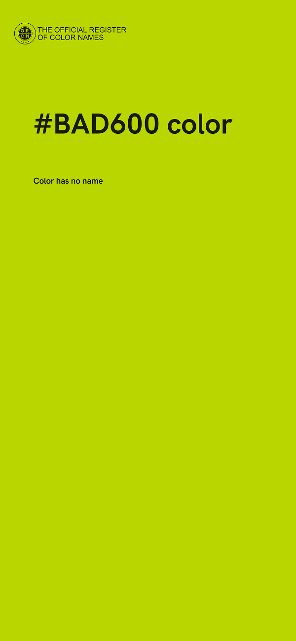 #BAD600 color image