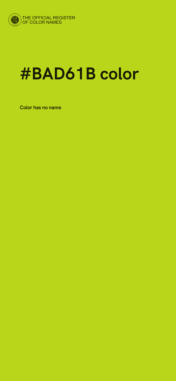 #BAD61B color image