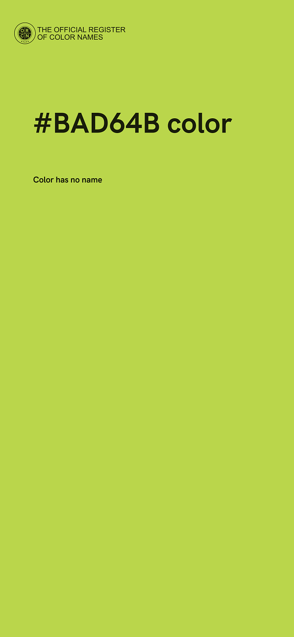 #BAD64B color image