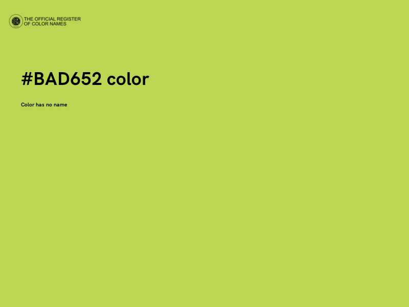 #BAD652 color image