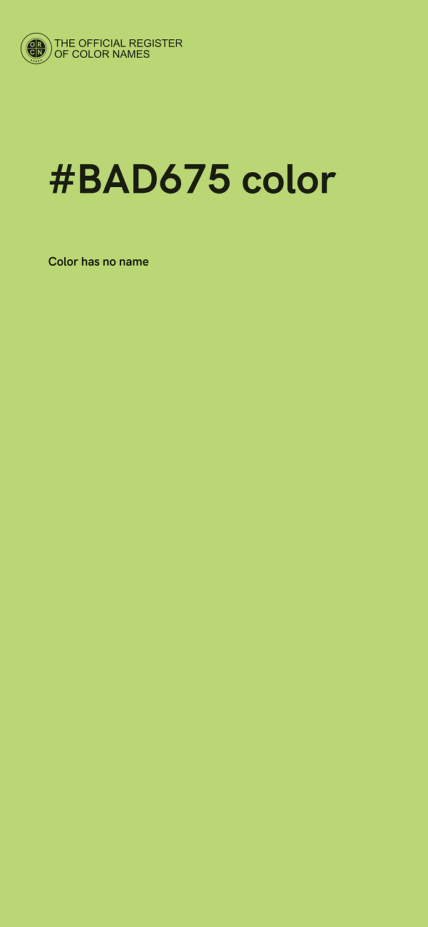 #BAD675 color image