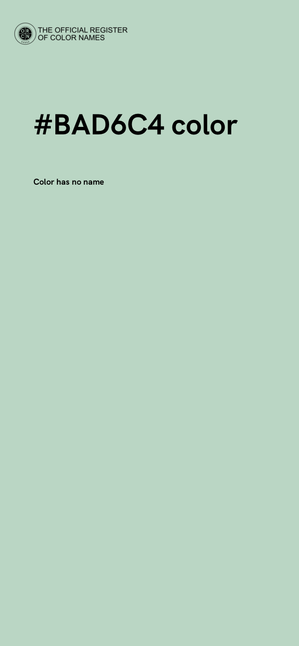 #BAD6C4 color image