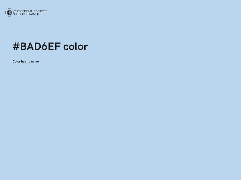 #BAD6EF color image