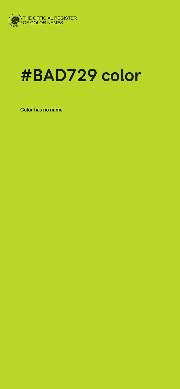 #BAD729 color image