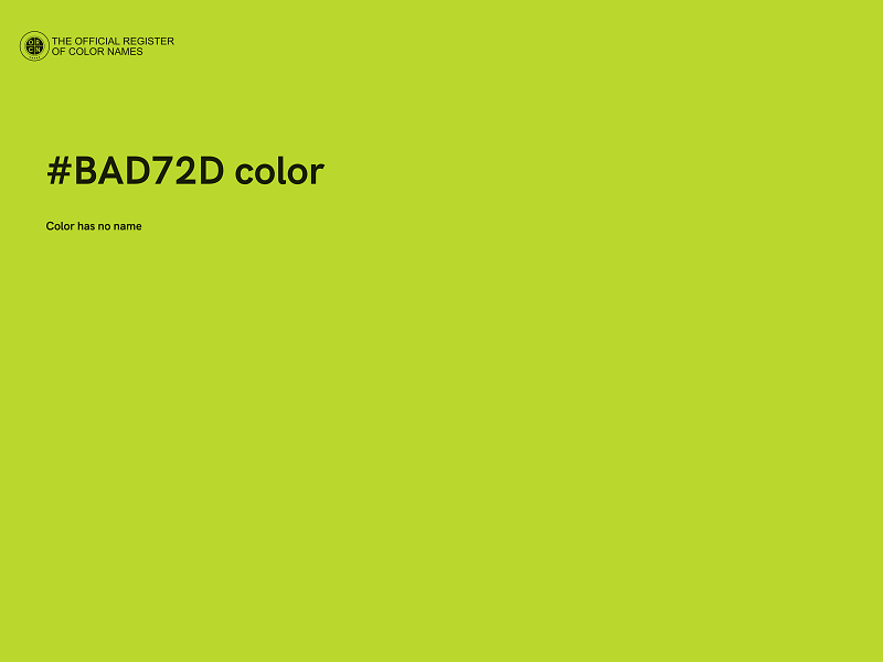 #BAD72D color image