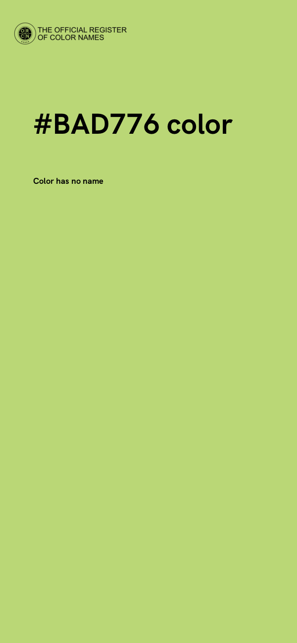 #BAD776 color image