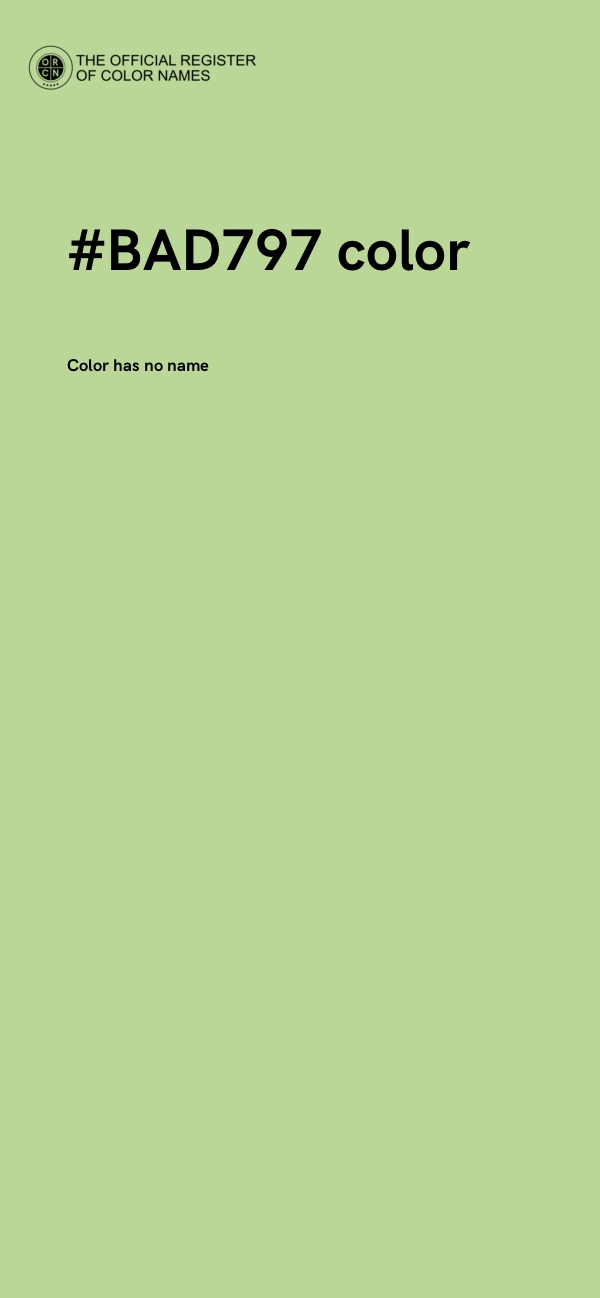 #BAD797 color image
