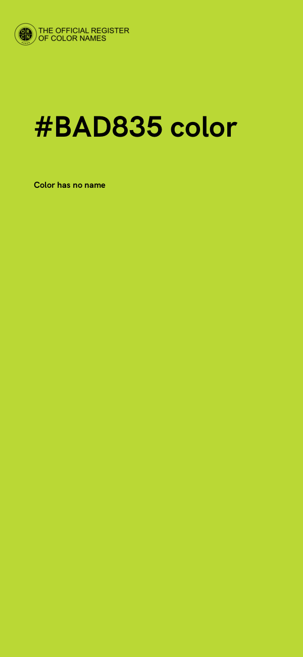 #BAD835 color image