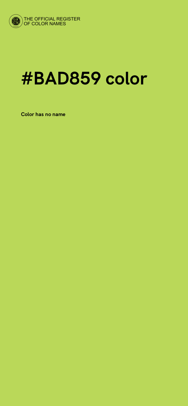 #BAD859 color image