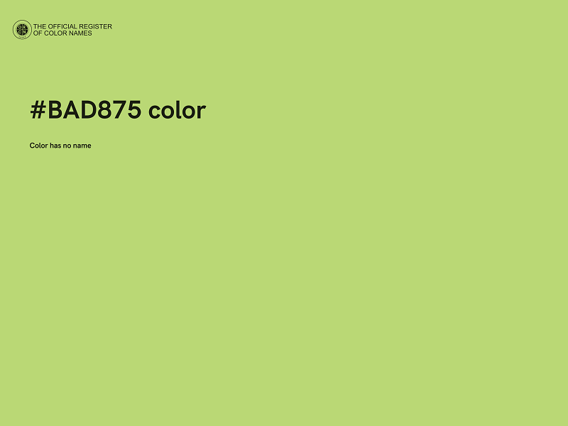 #BAD875 color image