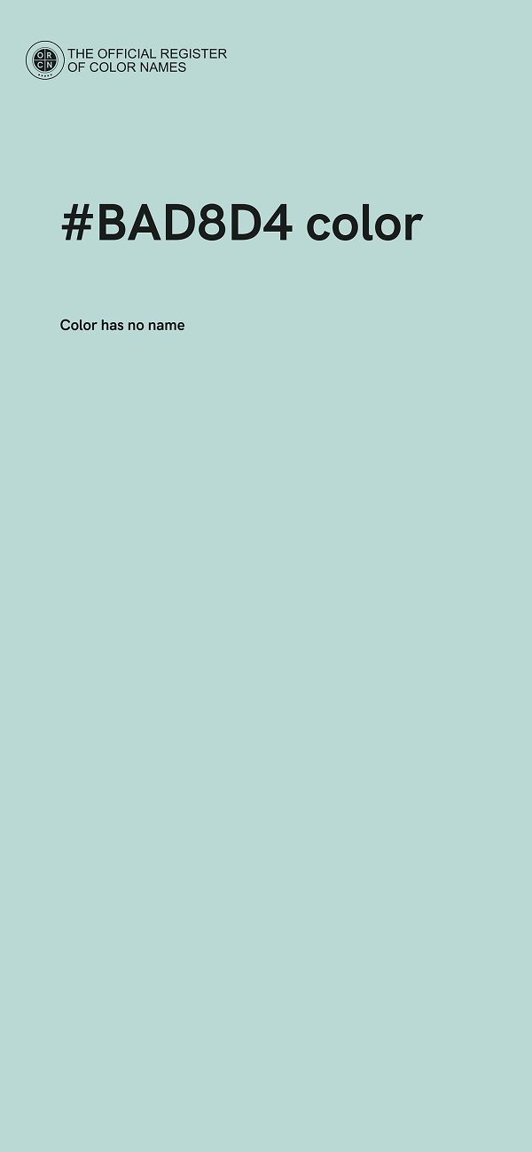 #BAD8D4 color image