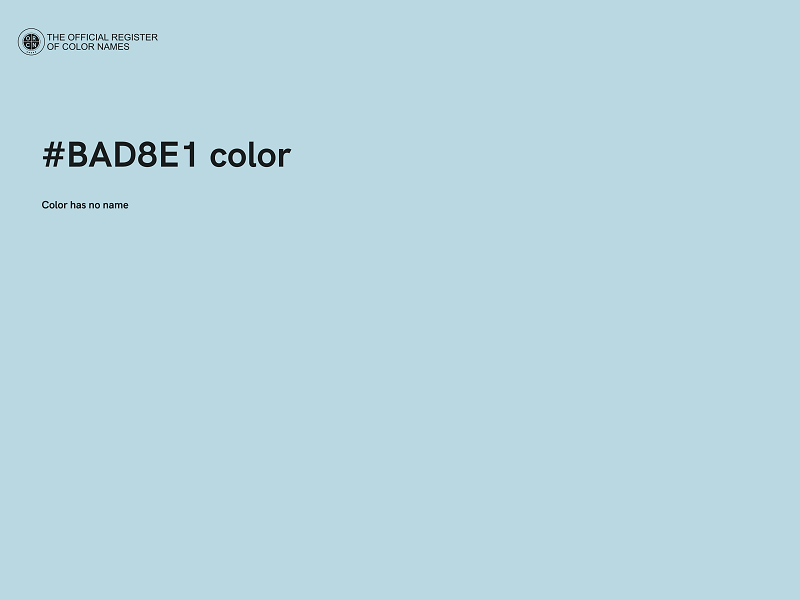 #BAD8E1 color image