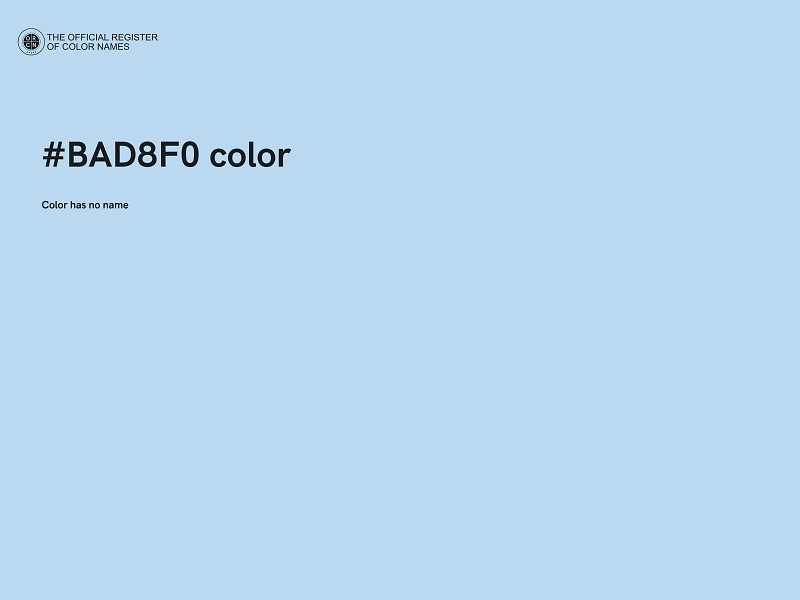 #BAD8F0 color image