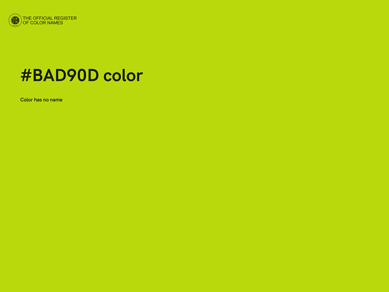 #BAD90D color image