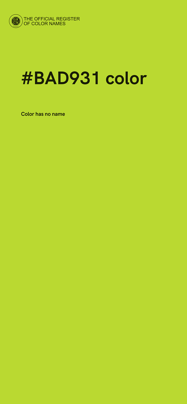 #BAD931 color image