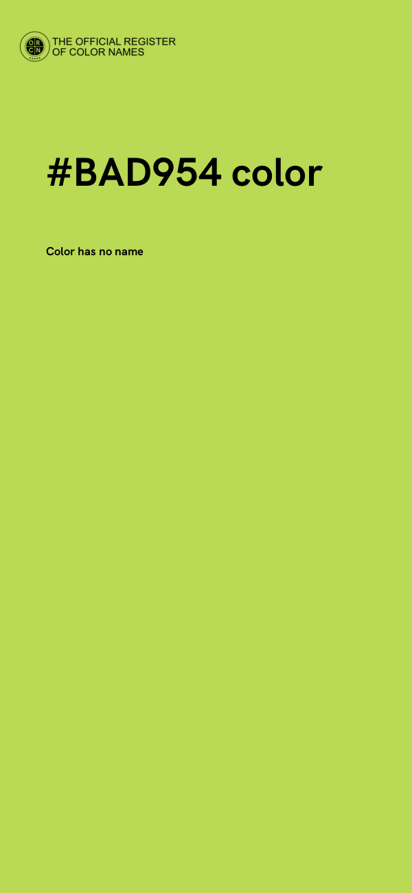 #BAD954 color image