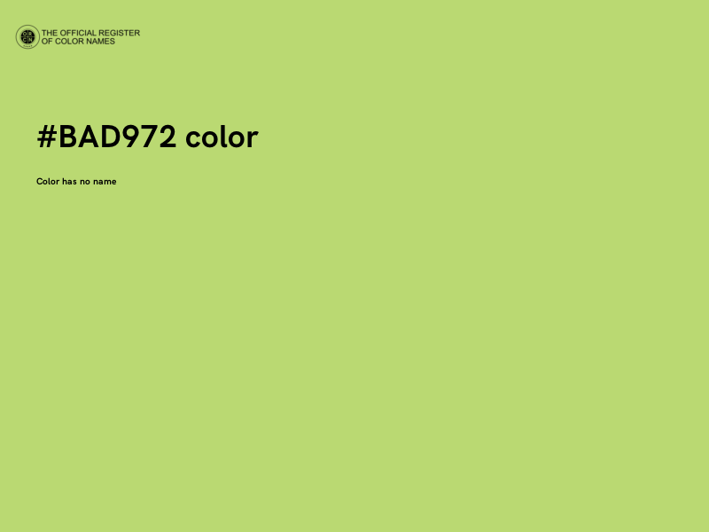 #BAD972 color image