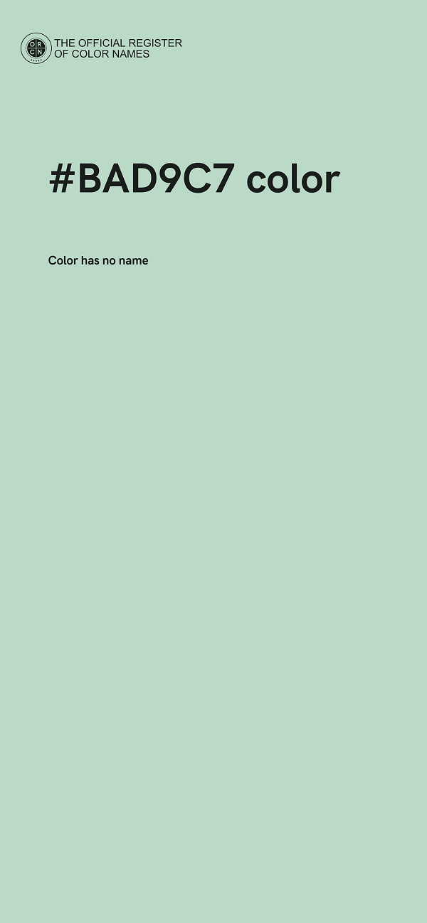 #BAD9C7 color image
