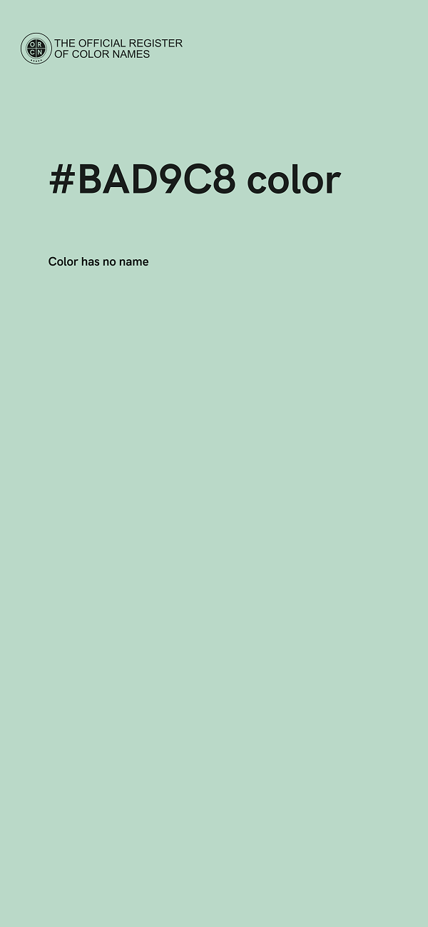 #BAD9C8 color image