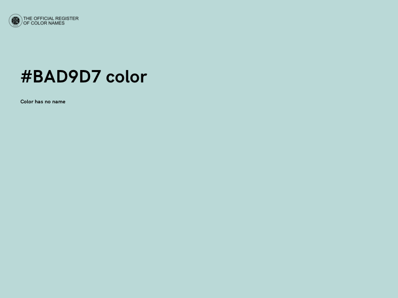 #BAD9D7 color image