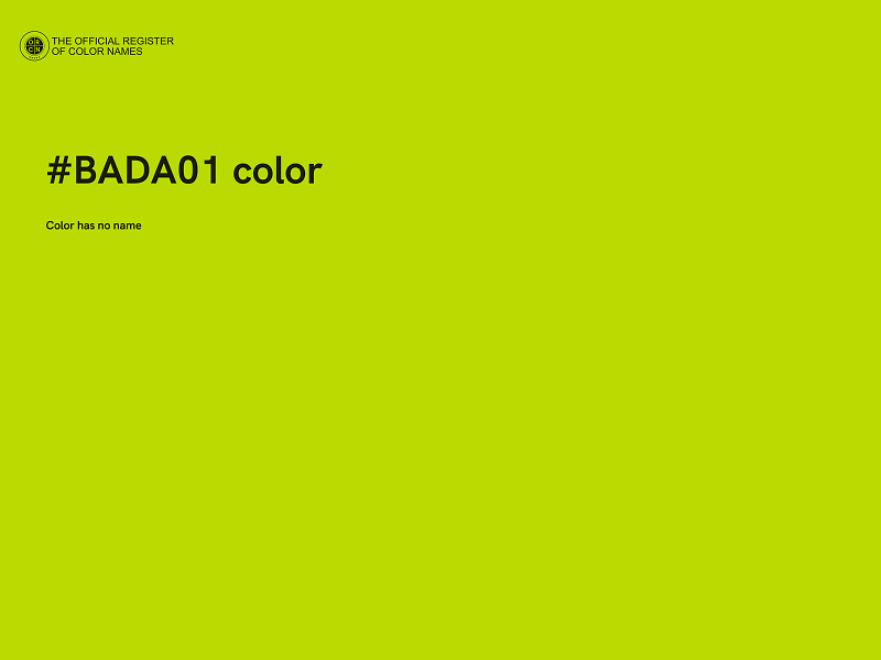 #BADA01 color image